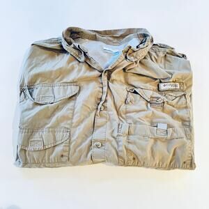 Men's Utility cargo button up T-shirt, Columbia